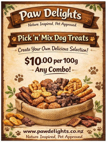 Natural Dog Treats Handcrafted in New Zealand - Paw Delights
